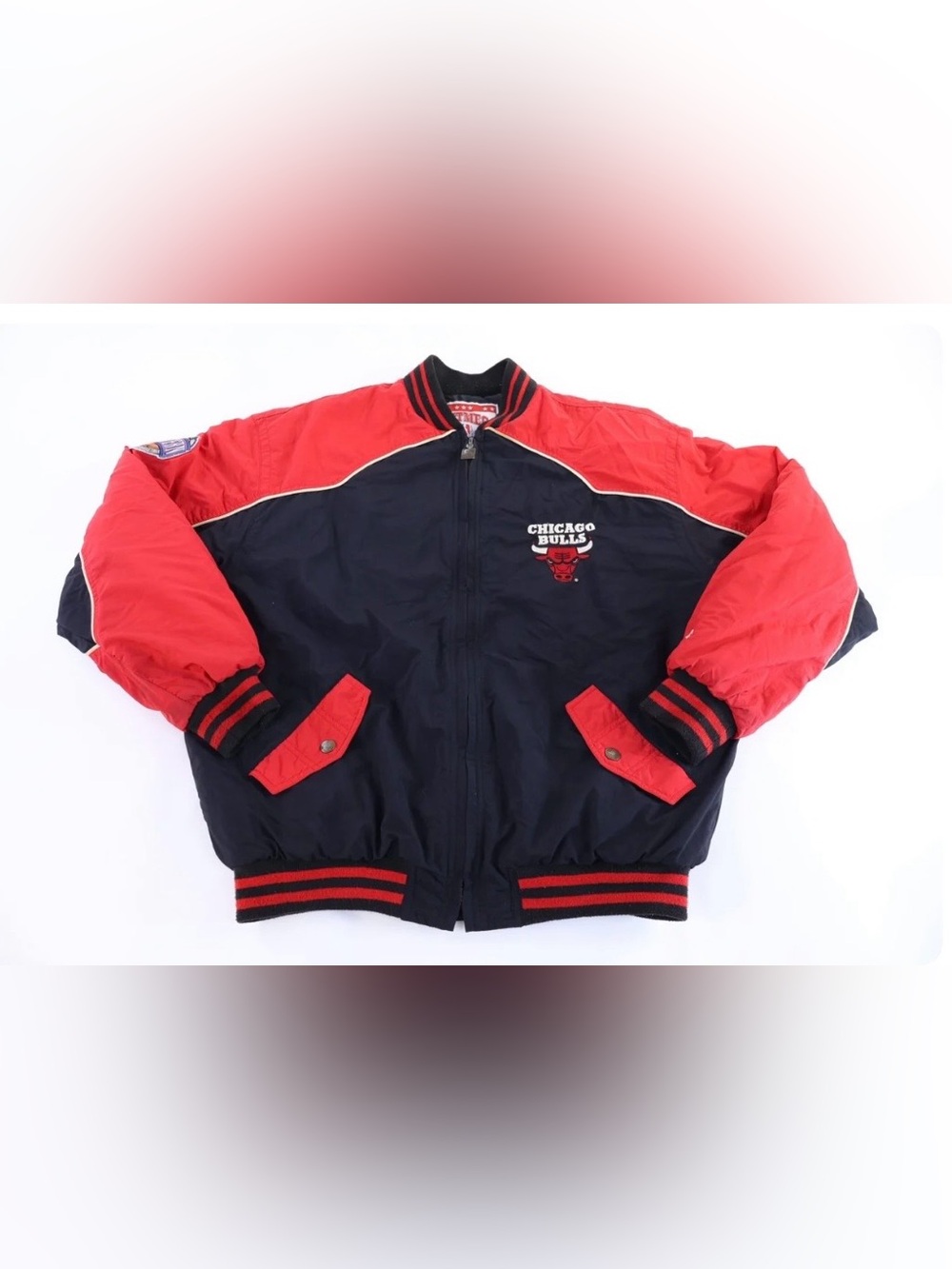 Vintage 90s Chicago Bulls Bomber Jacket Winning NBA Officially Licensed, Size XL